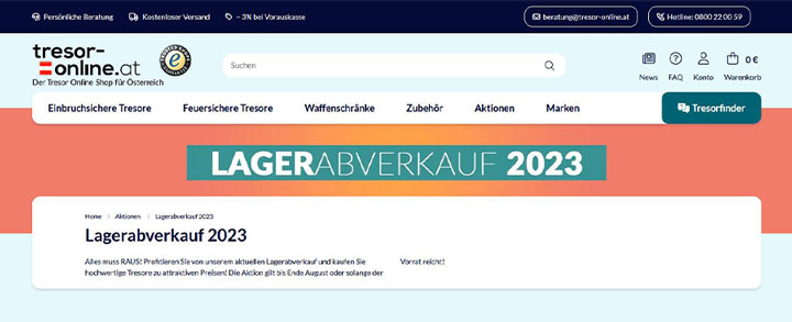 Lagerabverkauf 2023